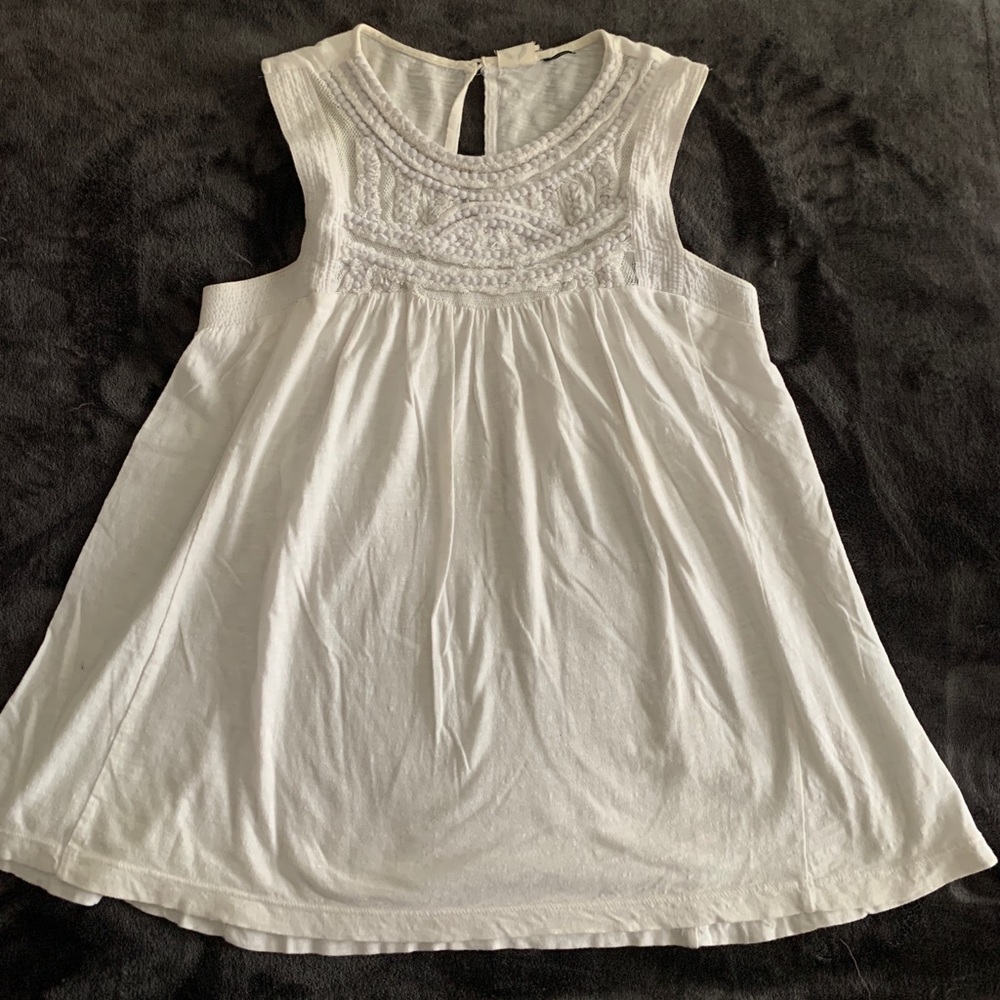White cotton tank top